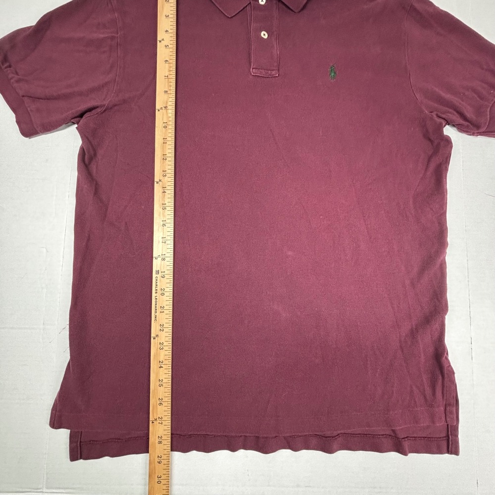 Polo Ralph Lauren Mens Burgundy Classic Fit Polo Shirt Size L - Picture 4 of 5